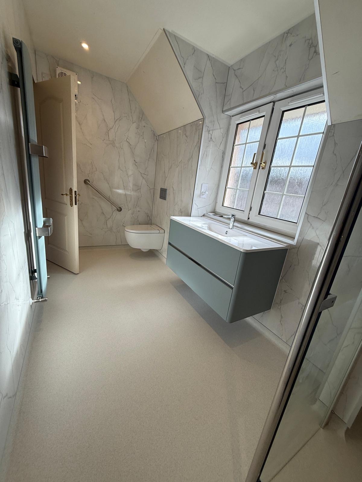 Finished mobility bathroom installation 4
